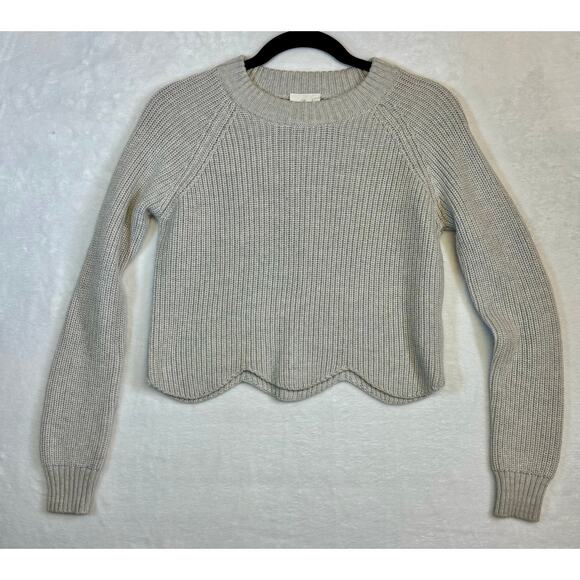 Aritzia Wilfred Sardou Sweater Heather Birch XS Made in Italy 100% Wool - Picture 4 of 12